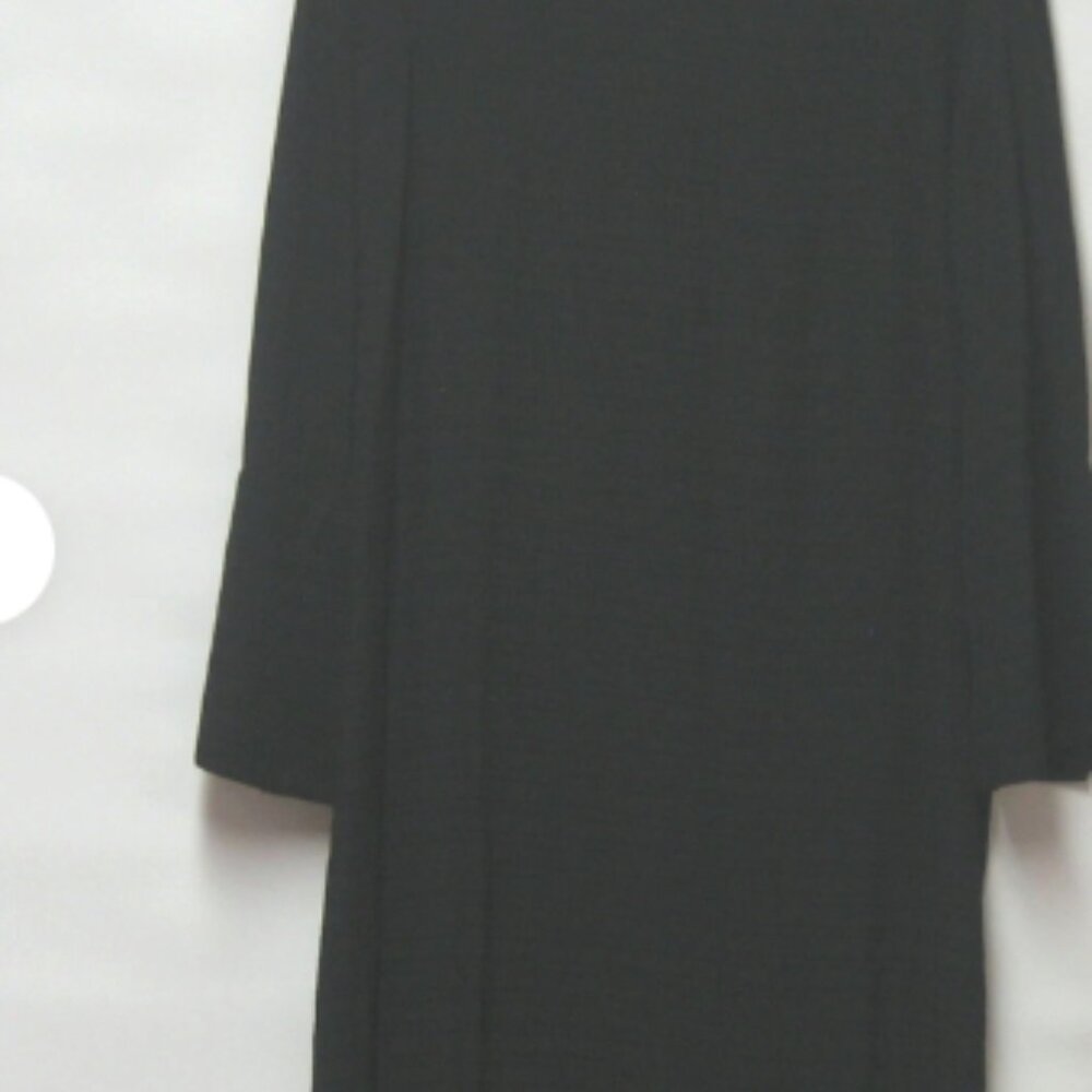 & Other Stories Stockholm Atelier Black Textured Long Sleeve Tunic Dress